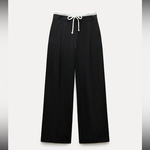 Zara doubled waist wide leg pants